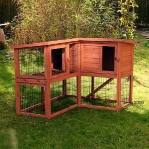 Space saving Outdoor Rabbit Hutch Outback Corner